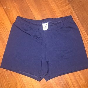 Navy Varsity Cheerleading spandex shorts
